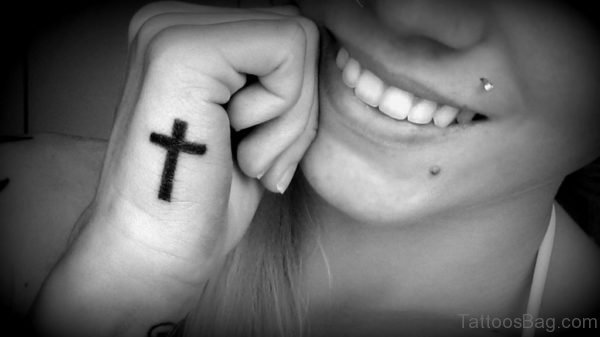 Stylish Cross Tattoo