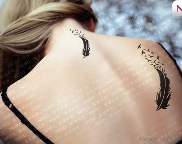 Stylish Feather Tattoo