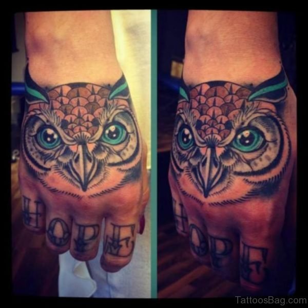 Stylish Owl Tattoo Design