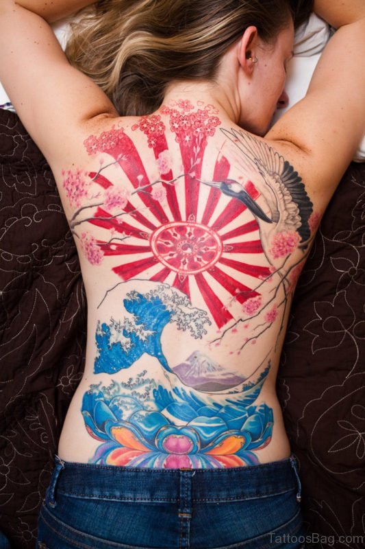 Stylish Tattoo On Back Body