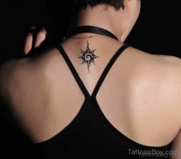 Sun Tattoo Design On Nape