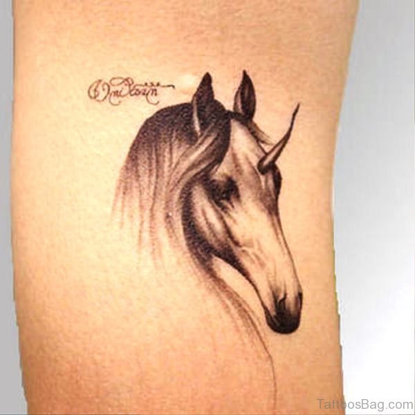 Superb Unicorn Tattoo Design