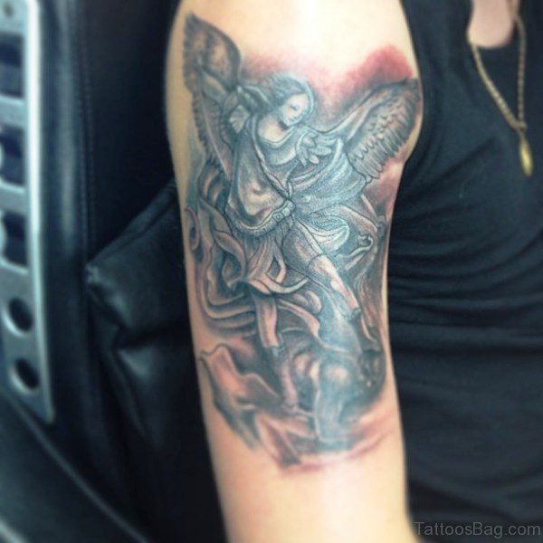 Sweet Archangel Tattoo On Shoulder