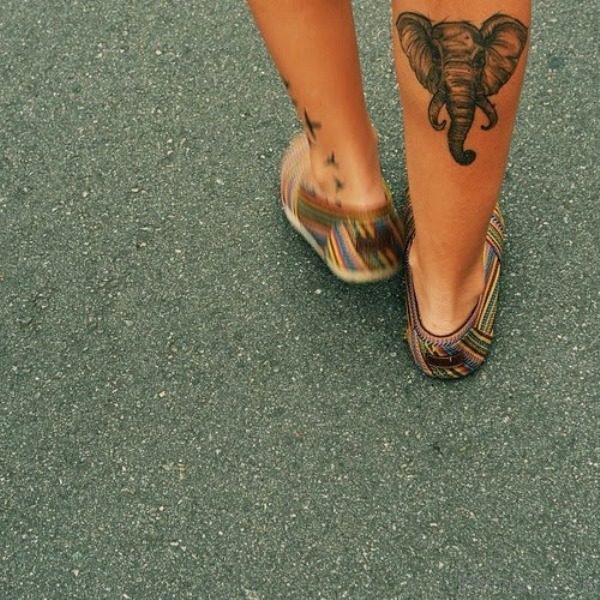 Sweet Elephant Tattoo Design 2