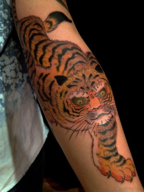 Tiger Tattoo On Arm 