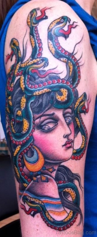Traditional Medusa Tattoo
