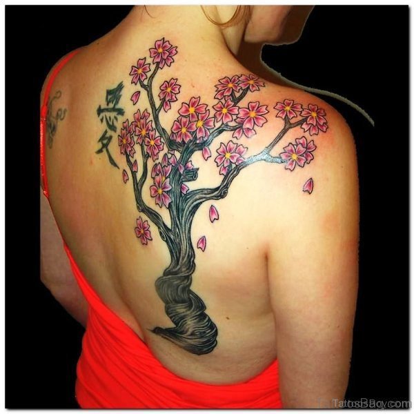 Tree Tattoo On Back Shoulder