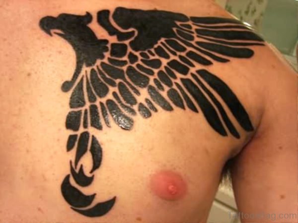 Tribal Eagle Tattoo On Shoulder