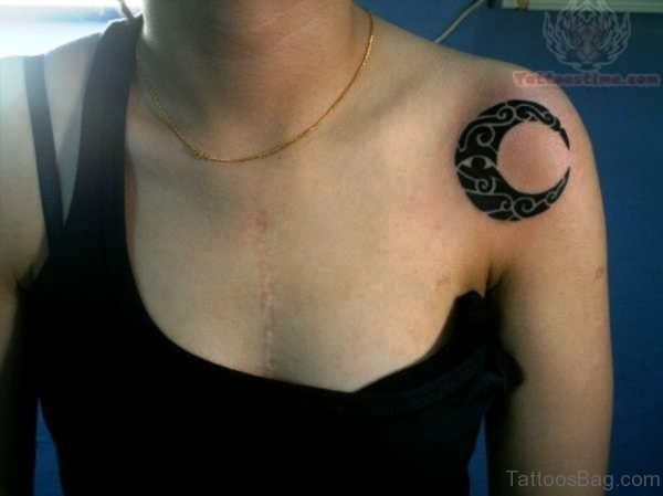 Tribal Moon Tattoo Design