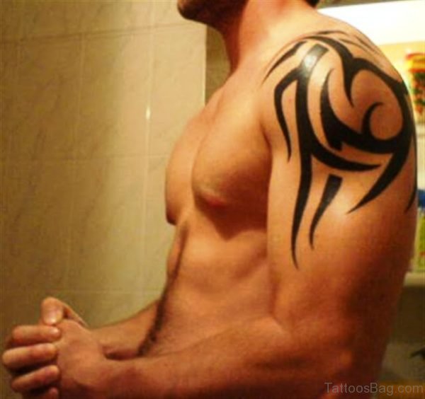 Tribal Tattoo Design On Shoulder