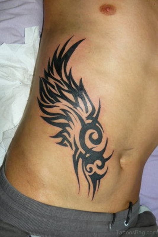 Tribal Tattoo On Stomach