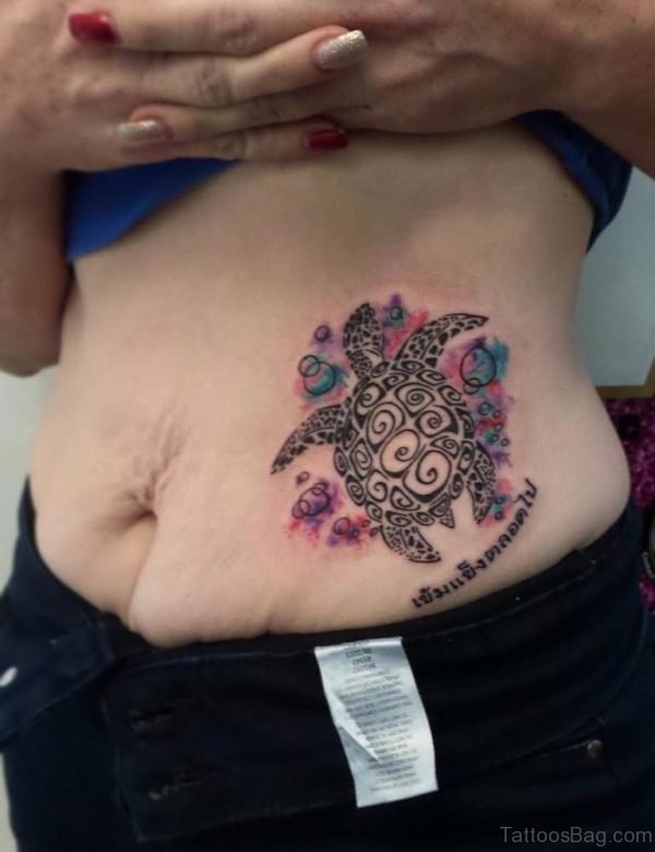 Tribal Turtle Tattoo