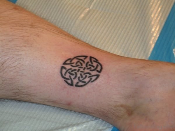 Triquetra Knot Tattoo On Ankle
