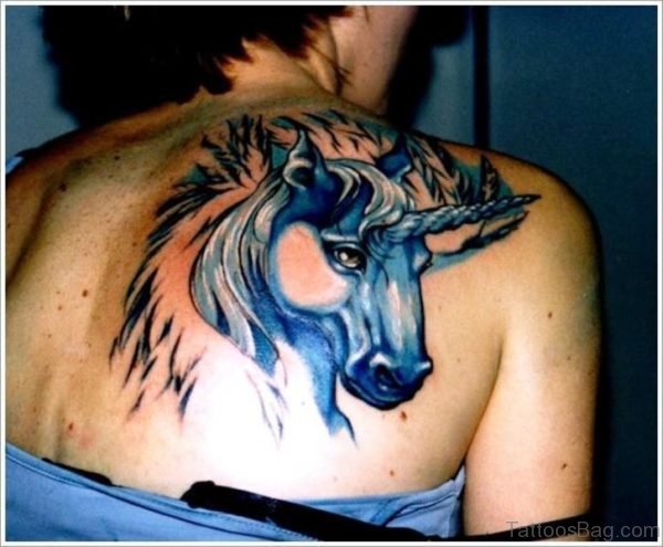 Unicorn Tattoo On Shoulder