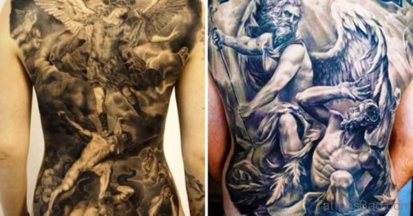 Unique Archangel Tattoos On Back