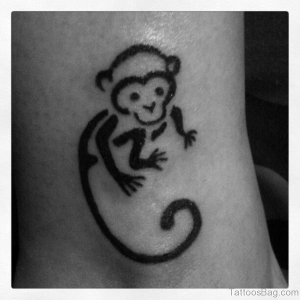 Unique Zodiac Sign ankle tattoo.