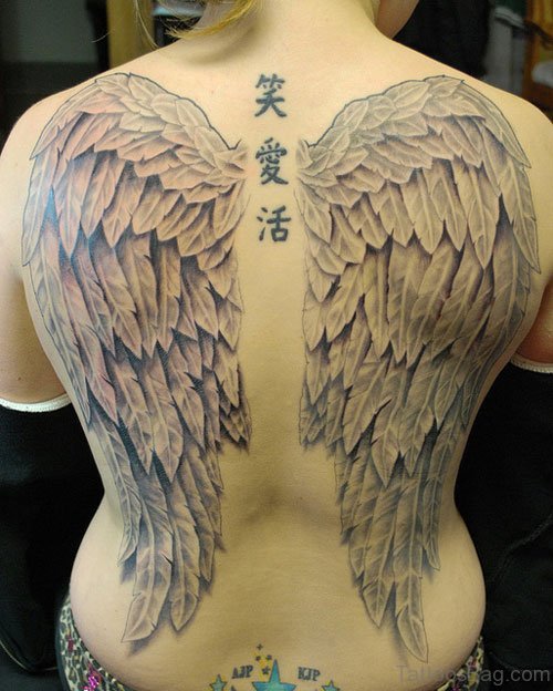 Wings Tattoo On Back Body