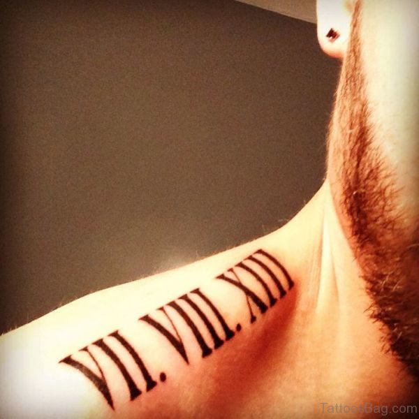 Wonderful Roman Numeral Tattoo