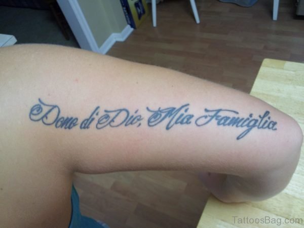 Word Tattoo On Shoulder 