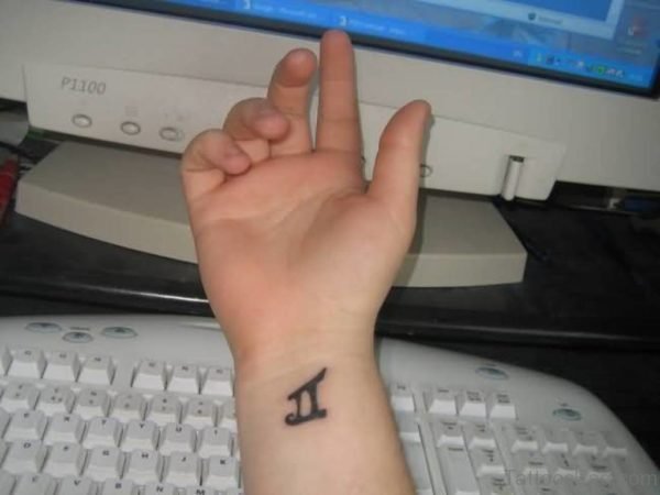 Lack Ink Coolest Zodiac Gemini Tattoo Image Make On Wrist
