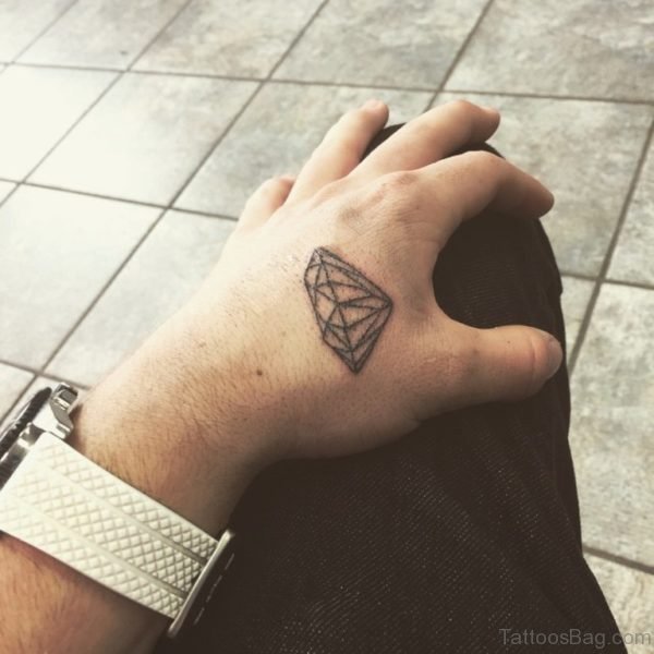 Small Diamond Tattoo On hand