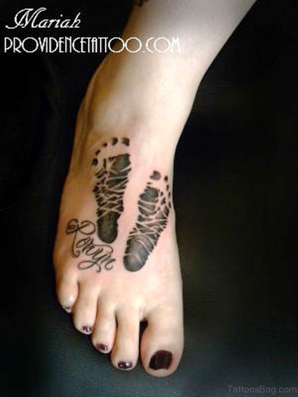 Attractive Baby Footprint Tattoo