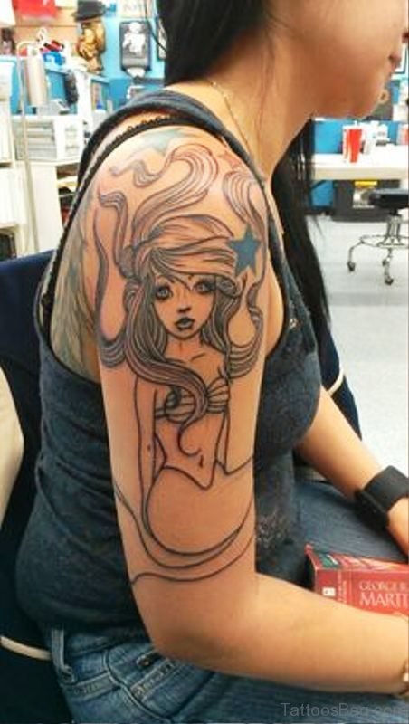 Best Mermaid Tattoo On Shoulder