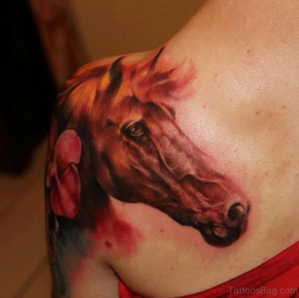 Brown Horse Tattoo Design