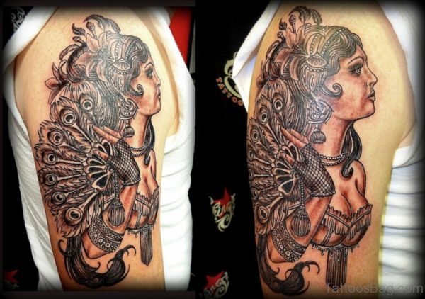 Extreme Gypsy Tattoo On Shoulder