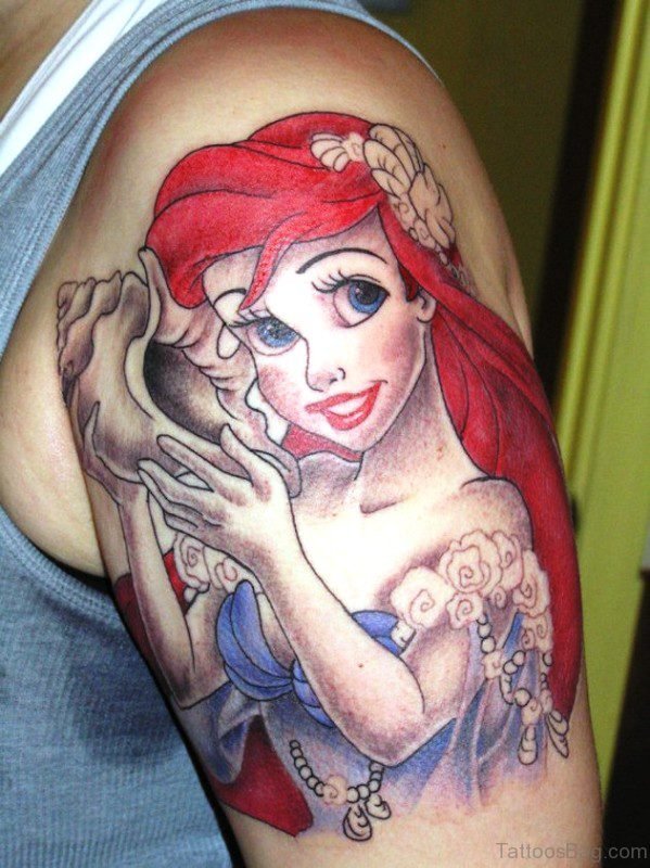 Fabulous Mermaid Tattoo On Shoulder