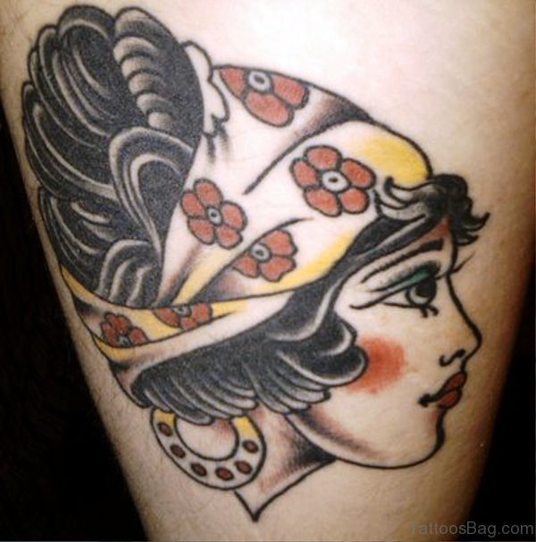Gypsy Face Tattoo
