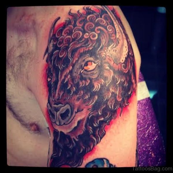 Lovely Buffalo Tattoo
