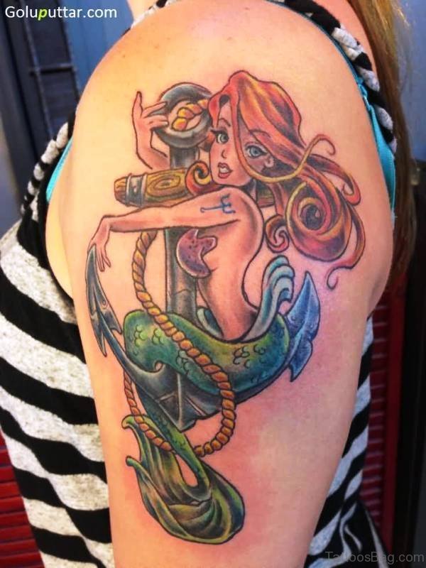 Mermaid With Anchor On Shoulder
