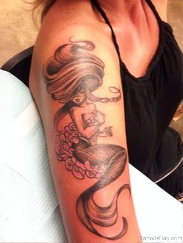Pic Of Mermaid Tattoo On Shoulder