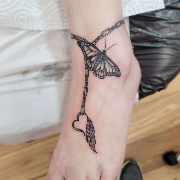  Ankle Bracelet Tattoo
