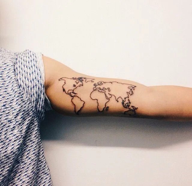 Map Tattoo Design