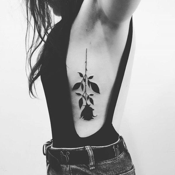 Rose Side Tattoo.