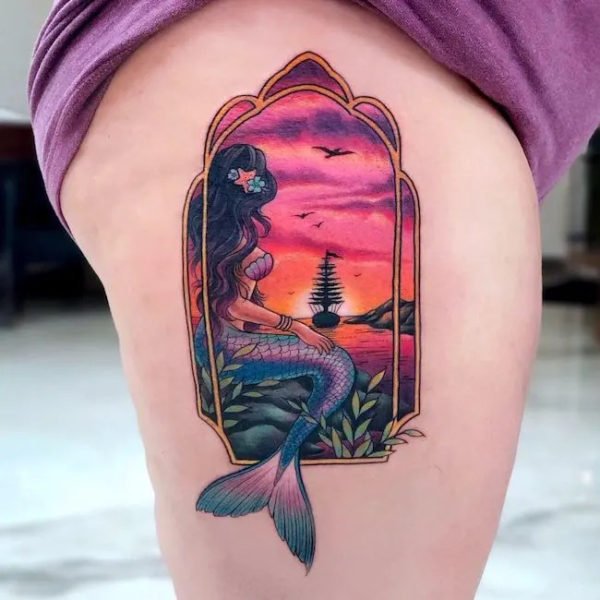 Stunning Mermaid Tattoo