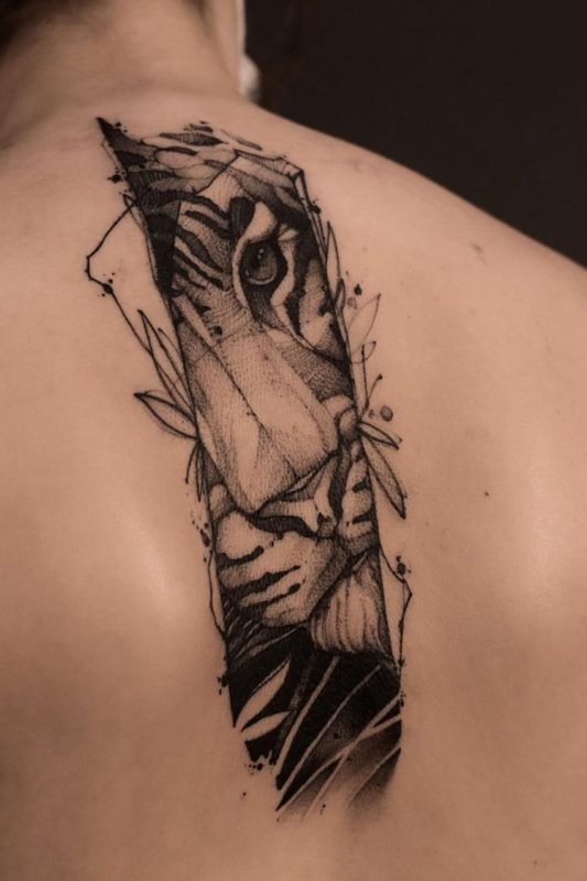 Tiger Tattoo On The Back