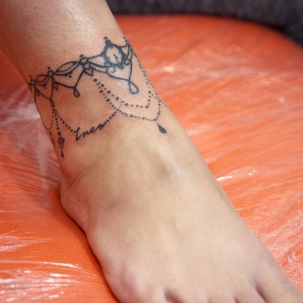 Ankle Tattoo Bracelet
