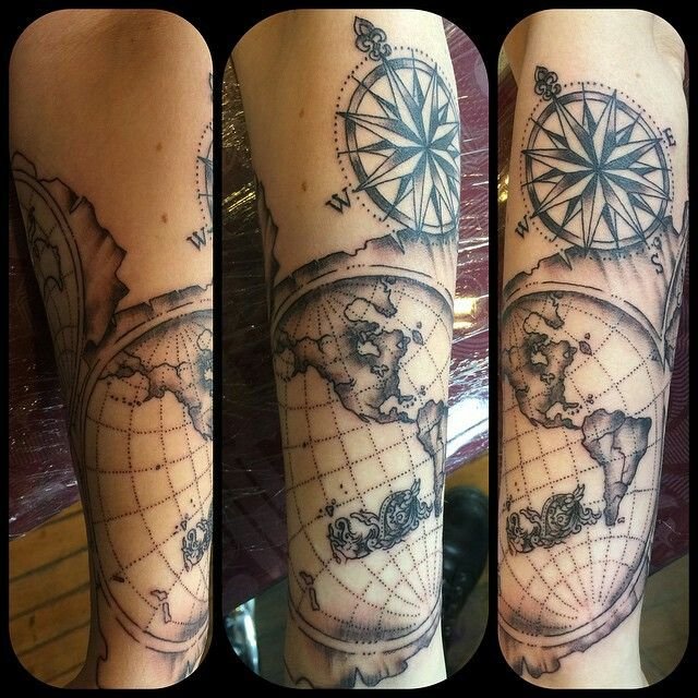 Map Arm Tattoo