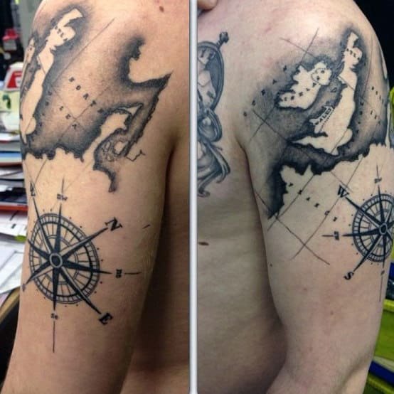 Map Tattoo Design