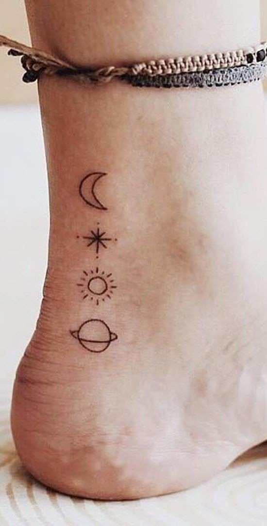 Planet Tattoo For Ankle8