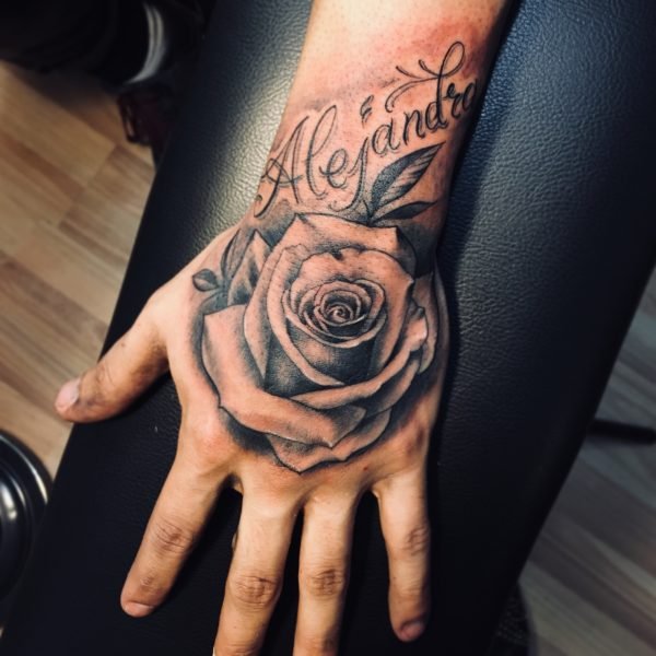 Rose Hand Tattoo