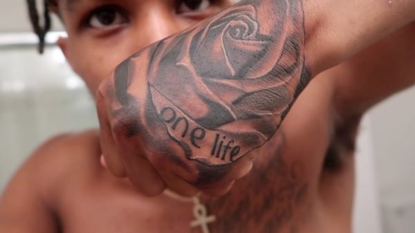 Rose Hand Tattoo.