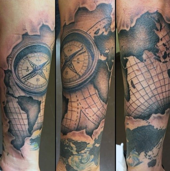 Tattoo Of World Map