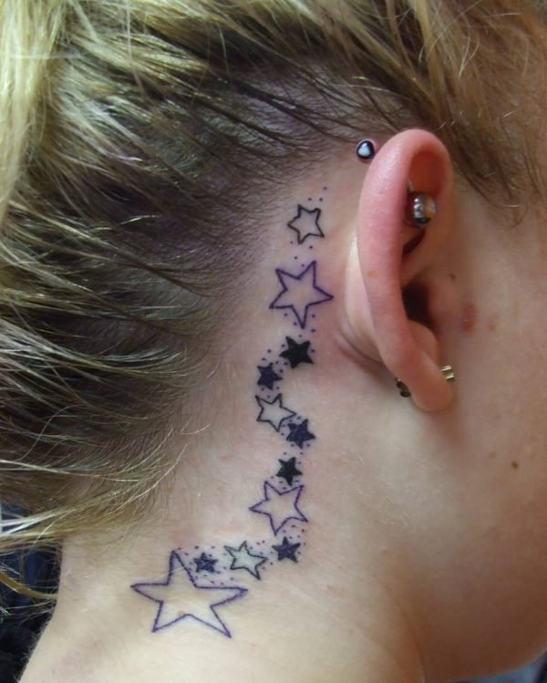 22 Fantastic Star Ear Tattoo