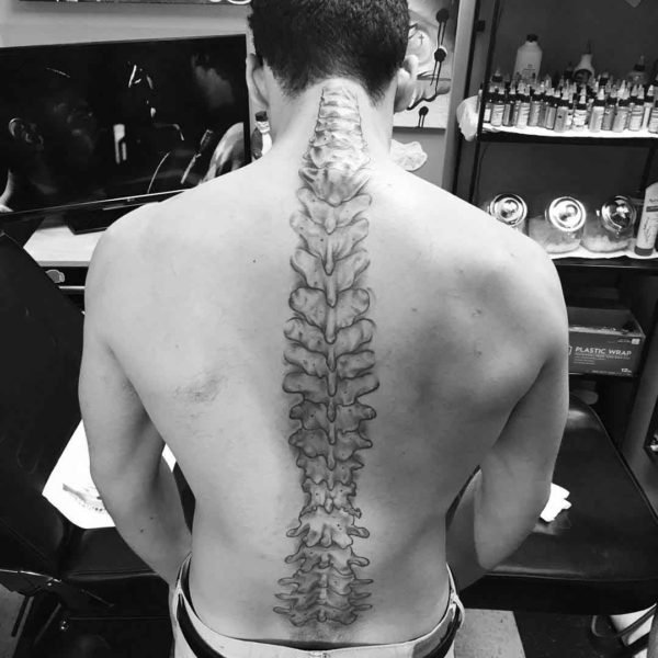Anatomical Spine Tattoo