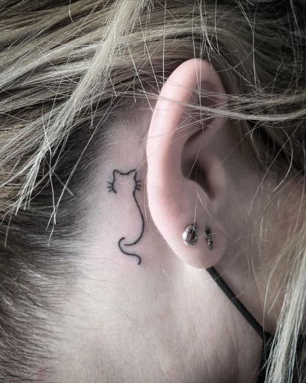 Cat Behind The Tattoo Hero Tattoo