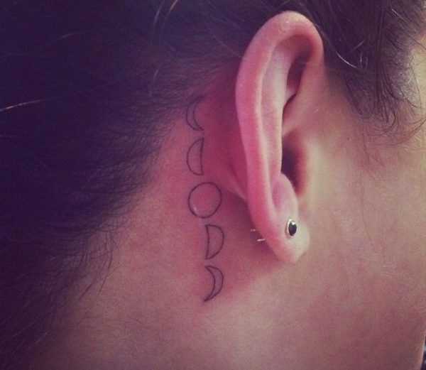 Ear Moon Tattoo
